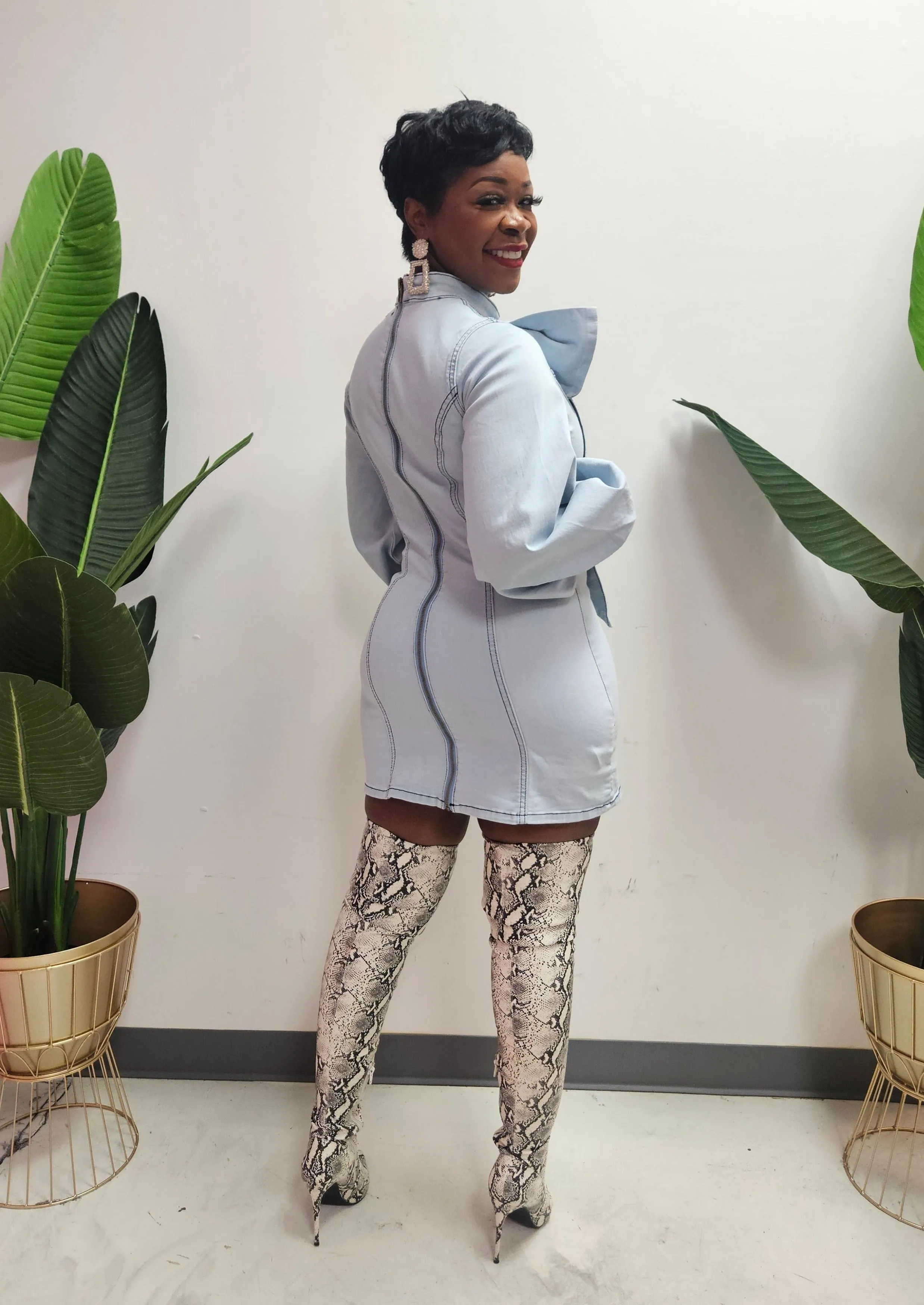 Diamond Denim Dress