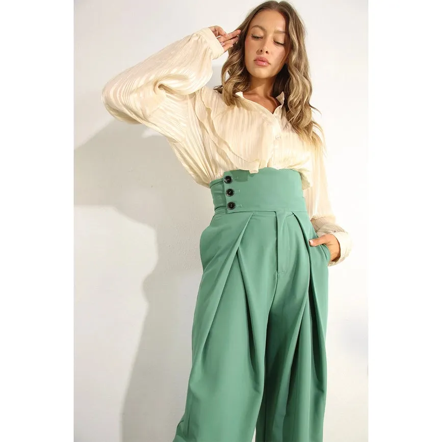 High Waist Fold Pants