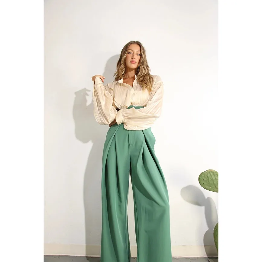 High Waist Fold Pants