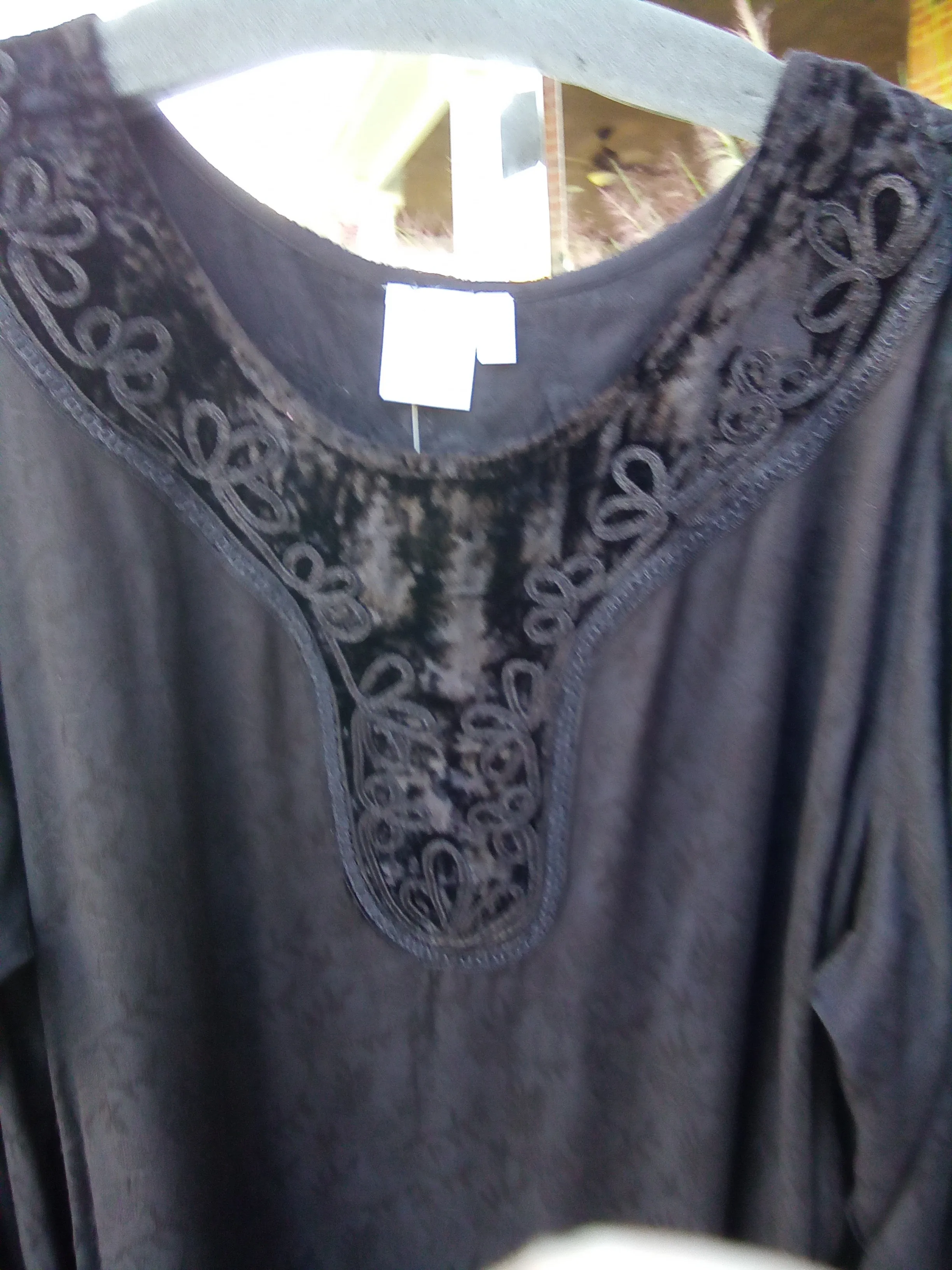 Rayon and Velvet Tunic - black | Parsley & Sage