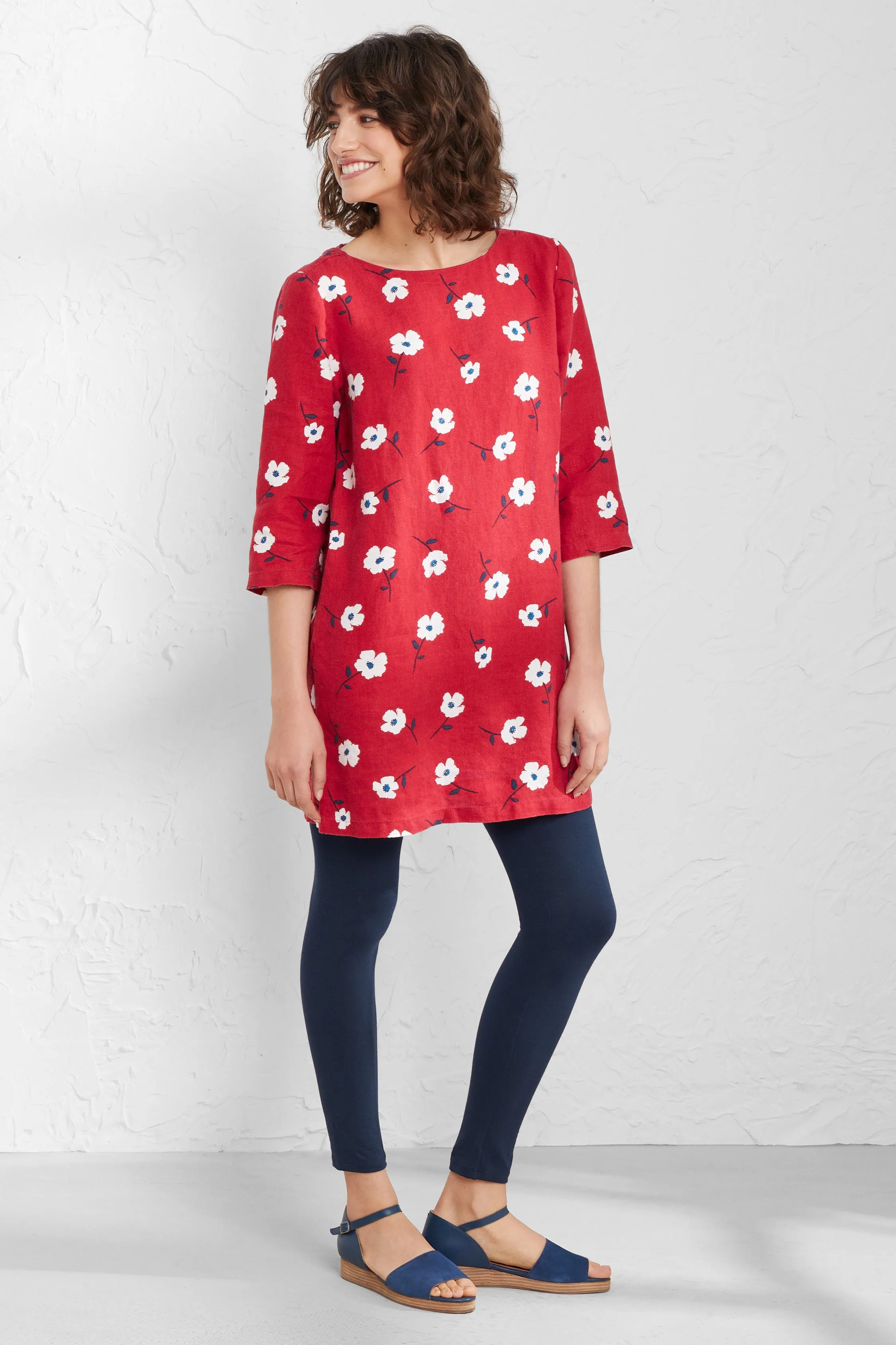 Seasalt Cornwall Sol Blaze Tunic - Wild Mallow Rudder -Red